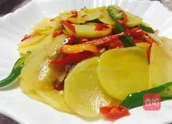 Illustration of home-style spicy fried potato slices 6