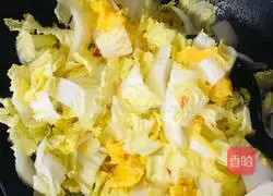 Illustration of how to make stir-fried baby vegetables with native eggs 7