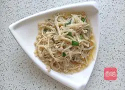 Illustration of making enoki mushrooms in olive oil 9