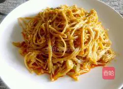 Illustration of how to make red oil enoki mushroom 7