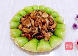 Illustration of how to stir-fry rapeseed with mushrooms 7