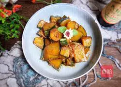 Illustration of braised tender pumpkin 12