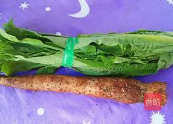 Illustration of how to make fried yam and lettuce 1