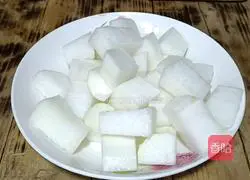 Illustration of how to make braised radish 1