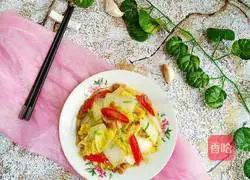 Illustration of how to stir-fry Chinese cabbage with pork dregs 8