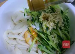 Illustration of how to make beef tendon noodles with cucumber (sesame sauce) 9