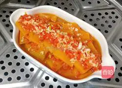 Illustration of how to make steamed pumpkin with chopped pepper 10