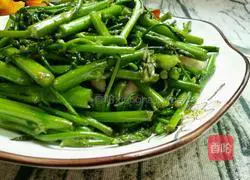 Garlic Asparagus Illustration of how to make flowers 9