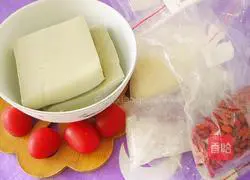 Illustration of how to make sweet tofu 1