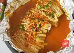 Roasted Enoki Mushrooms Recipe Illustration 5