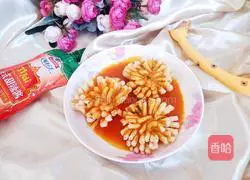 Three Golden Flowers: Fried King Oyster Mushrooms Recipe Illustration 12