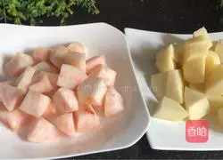 Illustration of how to cook potatoes with fresh peaches 2