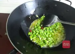 Illustration of how to make fried kelp with edamame and rice 6