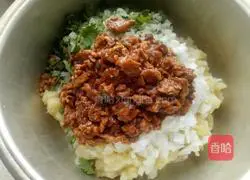 Illustration of how to make mashed potato rice buns 18