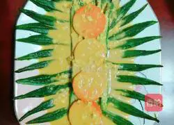 Illustration of how to make okra with sesame seeds 9