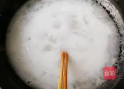 Illustration of how to make homemade jelly (bean powder) 6