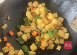 Illustration of braised diced potatoes 3