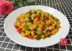 Illustration of how to make diced wild rice potatoes 8