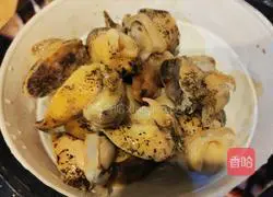 Illustration of how to make fake abalone mixed with green onions 1