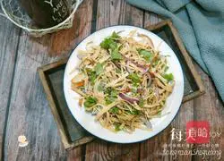 Illustration of how to make cold onion and tofu skin 6