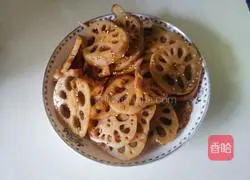 Illustration of how to make spicy lotus root slices 4