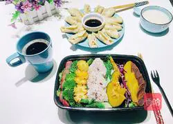 Illustration of how to make low-fat multigrain vegetable bento 9