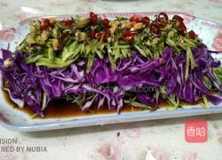 Illustration of how to make cold double silk noodles 5