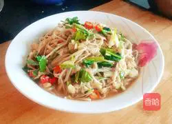 Illustration of how to make cold enoki mushrooms 4