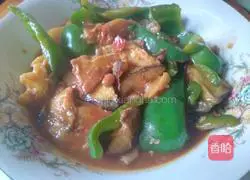 Illustration of braised yellow pepper and eggplant 3