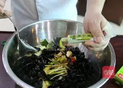 Illustration of original mustard salad with cucumber, fungus and fungus 6