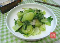 Olive oil fried rape Illustration of how to do it 9