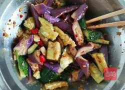 Cold salad Illustration of how to make cucumber and eggplant 16