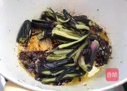 Illustration of making sauce-flavored eggplant 7