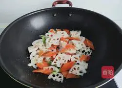 Illustration of how to make carrots and lotus root slices 6
