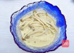 Pepper and salt Illustration of how to make enoki mushrooms 3