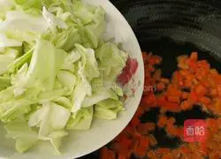 Illustration of how to stir-fry carrots with cabbage 6