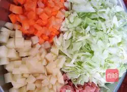 Illustration of how to make stir-fried tripe with cabbage 4