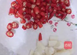 Illustration of spicy fried enoki mushrooms 2