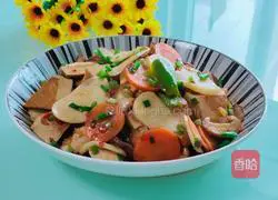 Illustration of how to make stir-fried tofu with vegetables 7