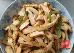 Green pepper Illustration of how to make dried tofu 12