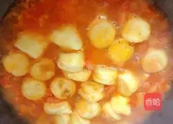 Illustration of how to make tomato rice cake and Japanese tofu stewed 8