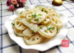 Illustration of how to make smooth lotus root slices 12
