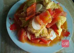 Illustration of how to make tomato scrambled eggs 8