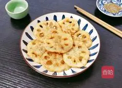 Illustration of how to make salt and pepper lotus root slices 12