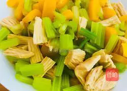 Cold salad Illustration of how to make celery and bean curd 4