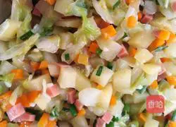 Illustration of how to make stir-fried tripe with cabbage 11