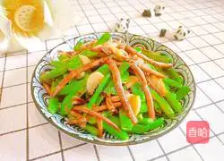 Illustration of how to stir-fry green beans with tea tree mushrooms 17