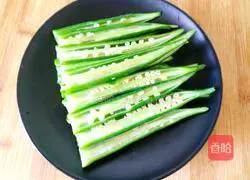 Illustration of how to make cold okra 6