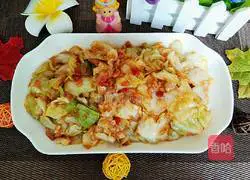 Illustration of how to make hand-shredded cabbage 8