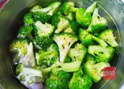 Illustration of how to stir-fry broccoli and mushrooms 5
